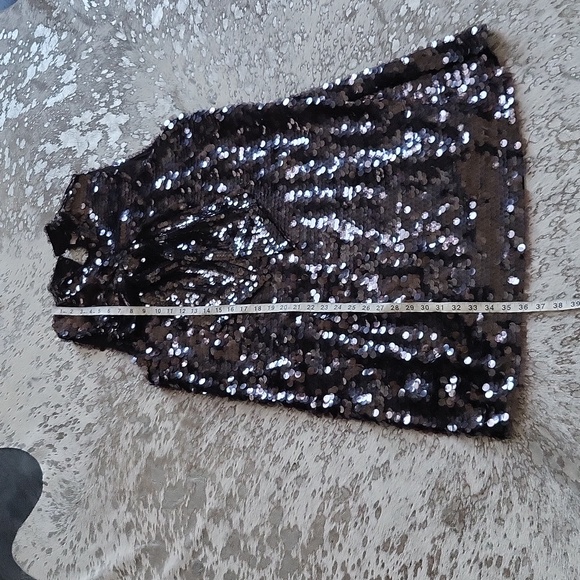 Ciebon Anita Bow Paillette Sequin Sleeveless Mini Shift Dress NWT SzL - Picture 6 of 10